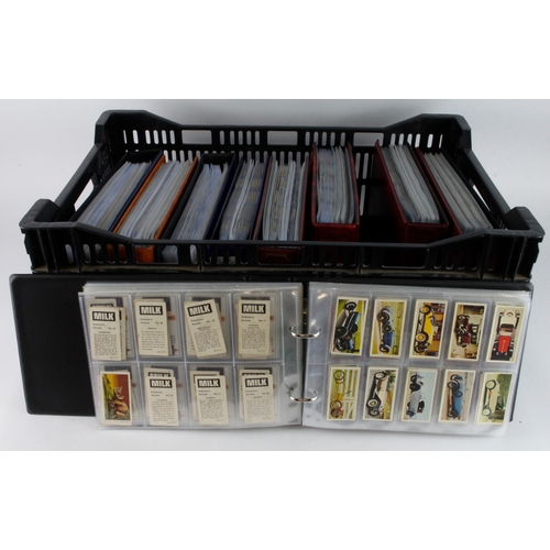 586 - Large black plastic crates (2) housing 19x modern albums with 400+ complete Trade Card sets (no Broo... 