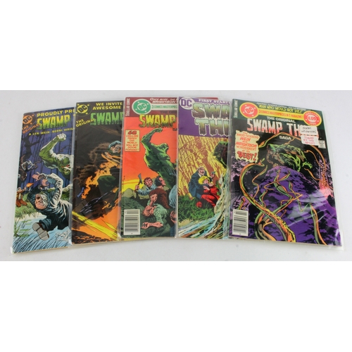 717 - Artist Signed Comics. A group of five DC comics, each signed inside by the artist Berni Wrightson, c... 