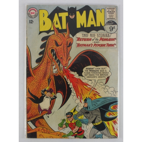 723 - Batman Comic, no. 155, pub. DC Comics, 1963, 1st Silver Age Appearance of the Penguin