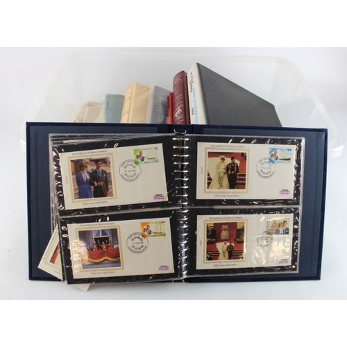 74 - Crate with Royalty um collection of Queen Mother - Life and Times, Diana Memorium mini sheet omnibus... 