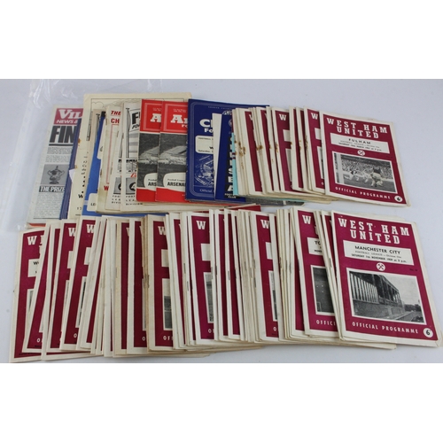 768 - Football - West Ham United home programmes mainly later 1950's / early 1960's plus a selection of aw... 