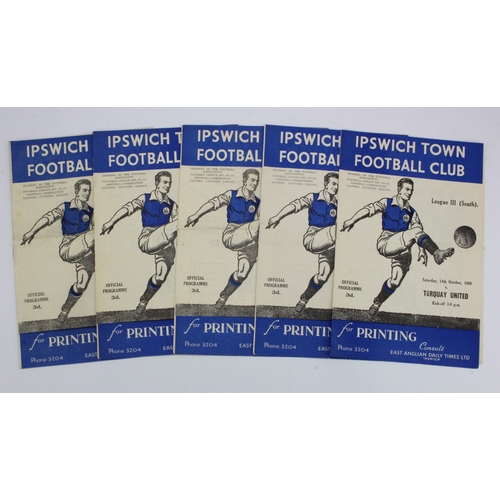 790 - Football programmes - Ipswich Town v Brentford 18/11/50 Combination, v Bristol Rovers 11/11/50 LG II... 