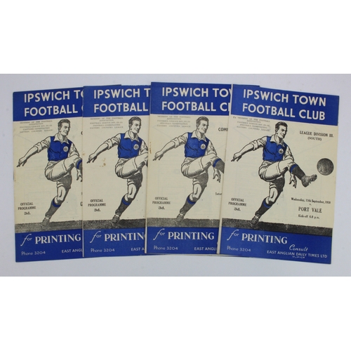 791 - Football programmes - Ipswich Town v Charlton 7/10/50 Combination, Portsmouth 30/9/50 Combination, v... 