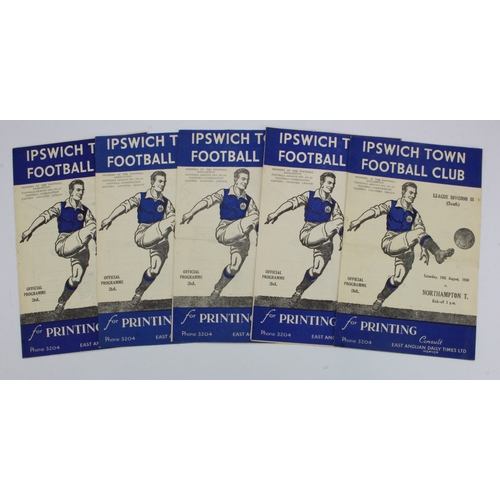 799 - Football programmes - Ipswich Town v Southend 9/9/50 LG III South, v Chelsea 2/9/50 Combination, v P... 