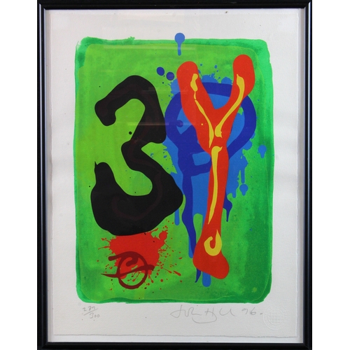 864 - John Hoyland (1934-2011). Signed limited edition print 'Names & Voices', dated 1996, signed by artis... 