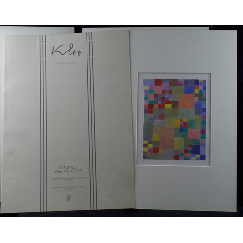 889 - Paul Klee. Klee Blatter Aus Privatbesitz Faksimile Der Moderne, published 1988, comprising six mount... 