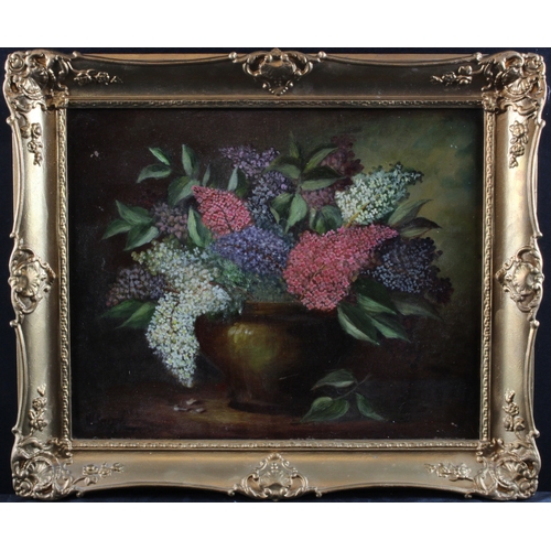 917 - W. Smith. Two Oil on boards, depicting a still life of flowers, both signed by artist, gilt frames, ... 