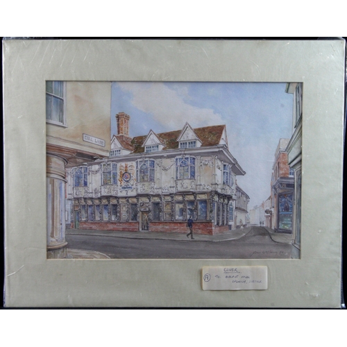 937 - Western, John (British 1914-1996) Watercolour illustation titled The Ancient House, Ipswich, Suffolk... 