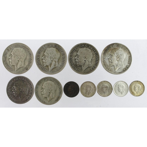 1045 - GB Scarce dates (11) Silver Threepences 1942, 43 x2 & 44 x2. Florins 1932 x2 & Halfcrowns 1930 x4. M... 