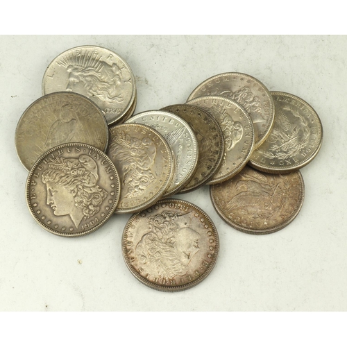 1104 - USA Silver Dollars (12) 1880, 1881s, 1882s, 1884o, 1885, 1886, 1896, 1898, 1904, 1924, 1926 & 1927d.... 