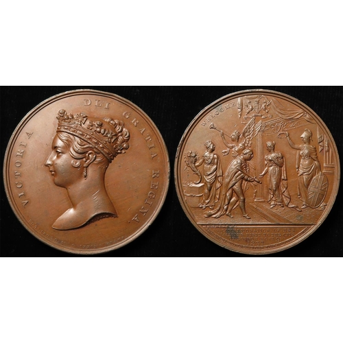 1142 - British Commemorative Medal, bronze d.61mm: Victoria, Visit to the City of London 1837 (medal) by J.... 