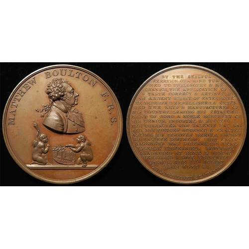 1143 - British Commemorative Medal, copper d.45.5mm: Death of Matthew Boulton 1809, by Peter Wyon (unsigned... 