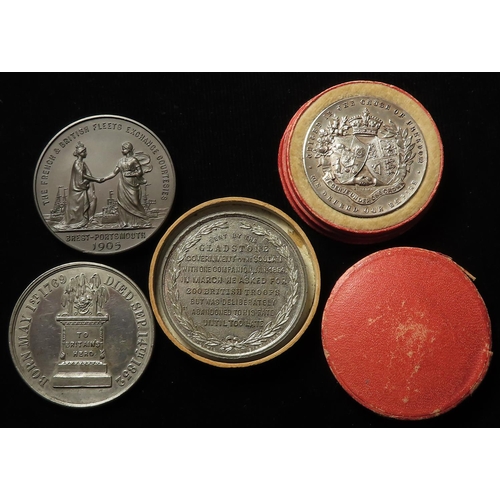 1155 - British Commemorative Medals (4) military-related: Death of Wellington 1852 white metal d.45mm, VF-G... 