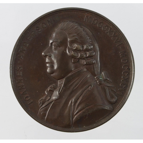 1182 - John Anderson College? Medical Faculty bronze Prize Medal inscribed round the edge 