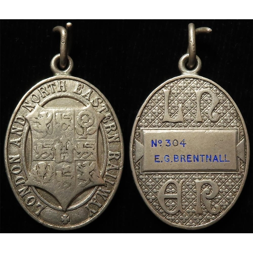 1190 - Railway - London & North Eastern Railway unmarked silver Directors Pass to No. 304 E.G. Brentnall, w... 