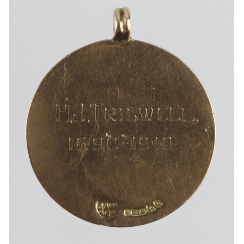 1194 - Railway - Southern Railway 9ct. Gold & enamel 50 years Railway Service Medal to H.J. Trigwell, 1890 ... 