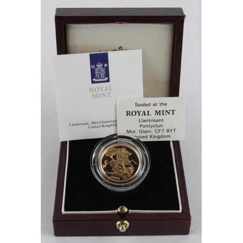 280 - Sovereign 1991 Proof FDC boxed as issued