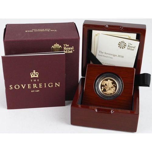 301 - Sovereign 2018 Proof FDC boxed as issued