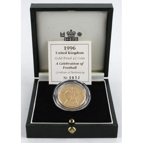 325 - Two Pounds 1996 Proof aFDC boxed as issued