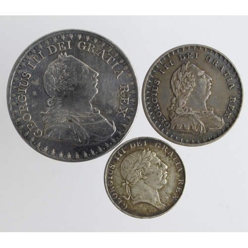 326 - Bank Tokens (3): Three-Shillings 1812 small head VF hairlines, Eighteenpence 1812 small head VF, and... 