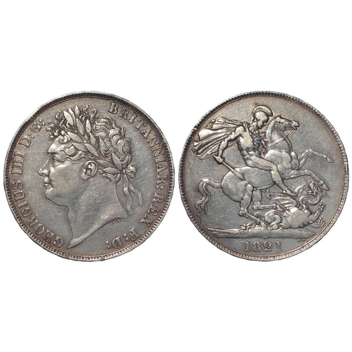 364 - Crown 1821 Secundo, S.3805, VF, couple of edge nicks.