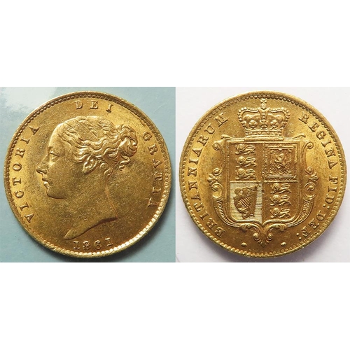 40 - Half Sovereign 1861 GEF/EF