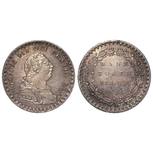 406 - Eighteenpence Bank Token 1811 toned EF