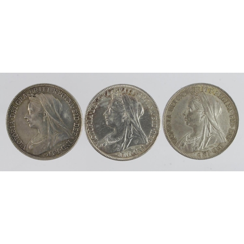 419 - Florins (3) 1897, 1899 & 1901. Average EF (David Fayers Collection)