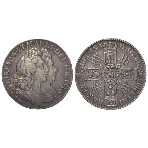 433 - Halfcrown 1692 Qvarto, S.3436, VF (David Fayers Collection)