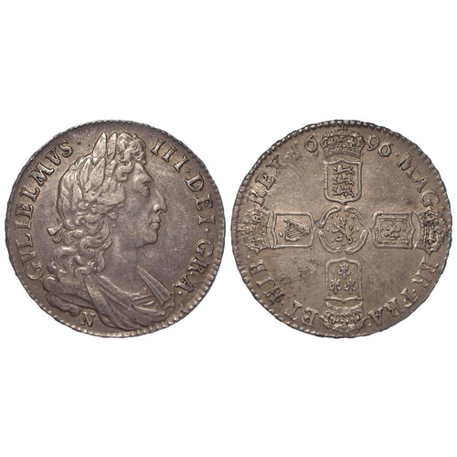 435 - Halfcrown 1696 Octavo, N below bust (Norwich mint), small shields, S.3479, toned VF (David Fayers Co... 