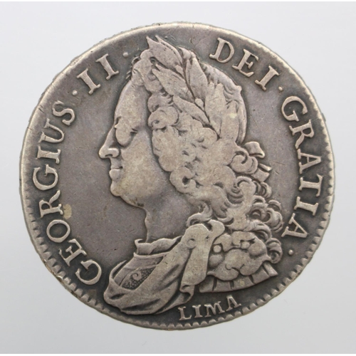 455 - Halfcrown 1745 Lima Fine/GF (David Fayers Collection)