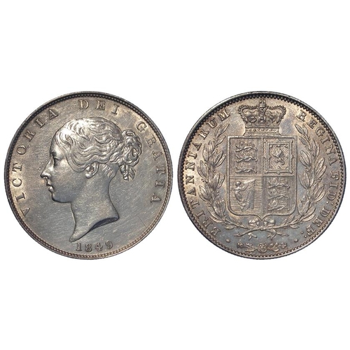 479 - Halfcrown 1849 large date, EF, light hairlines.