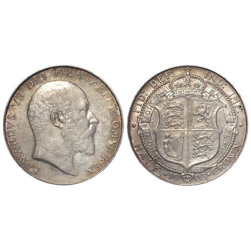 485 - Halfcrown 1903 EF. Rare in this high grade (David Fayers Collection)