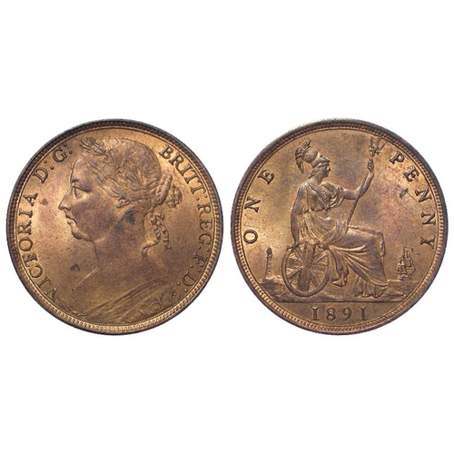 527 - Penny 1891 AU with lustre.