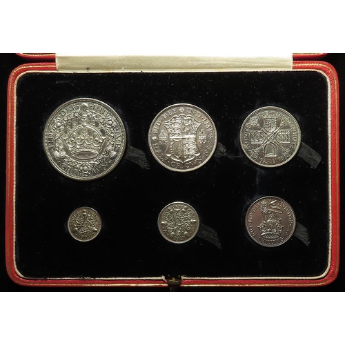 539 - Proof Set 1927 (6 coins) Wreath Crown to Threepence, toned nFDC with original case.