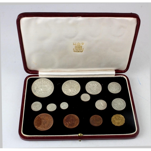 542 - Proof Set 1937, Crown to Farthing including Maundy Set **missing the Maundy Penny** otherwise nFDC w... 