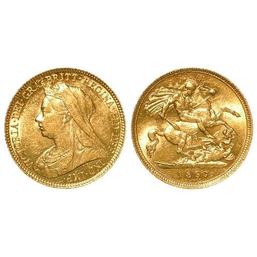 55 - Half Sovereign 1897S (Sydney, Australia) S.3881, scarce, GEF
