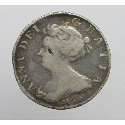 554 - Shilling 1703 VIGO, S.3586, ex-mount aF, surface marks.