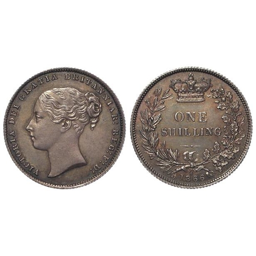 560 - Shilling 1866 dn4, toned EF (David Fayers Collection)