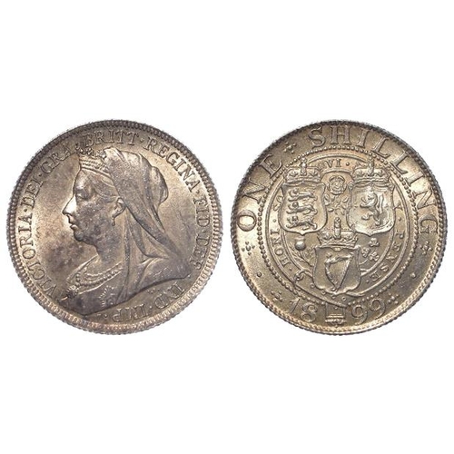 563 - Shilling 1899, lightly toned GEF