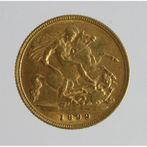 57 - Half Sovereign 1899, S.3878, aVF (David Fayers Collection)