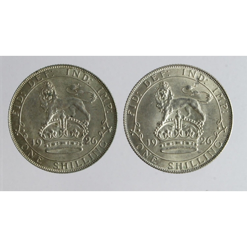 571 - Shillings (2)1926 both types. aUnc (David Fayers Collection)