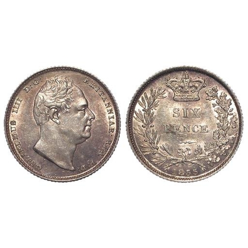 585 - Sixpence 1835 EF/GEF (David Fayers Collection)