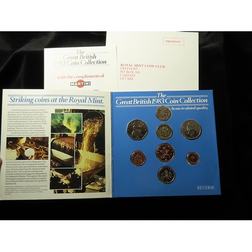 605 - Two Pence 1983 'NEW PENCE' error mule, S.C2A, BU in the Royal Mint/Martini promotional pack with com... 