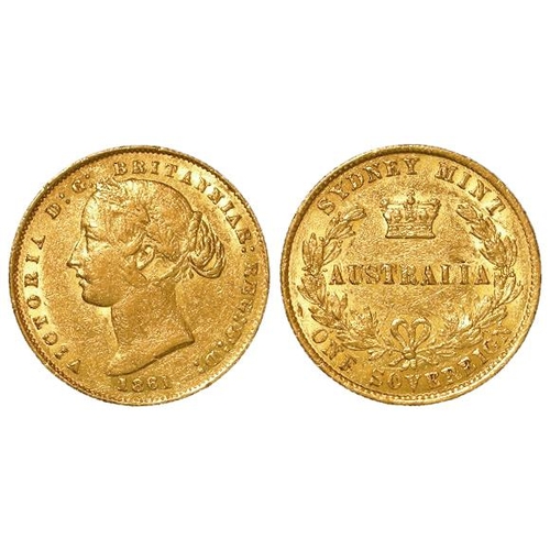 618 - Australia, Sydney Mint gold Sovereign 1861, KM# 4, VF