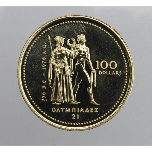 635 - Canada Hundred Dollars 1976 KM115 (14ct) BU