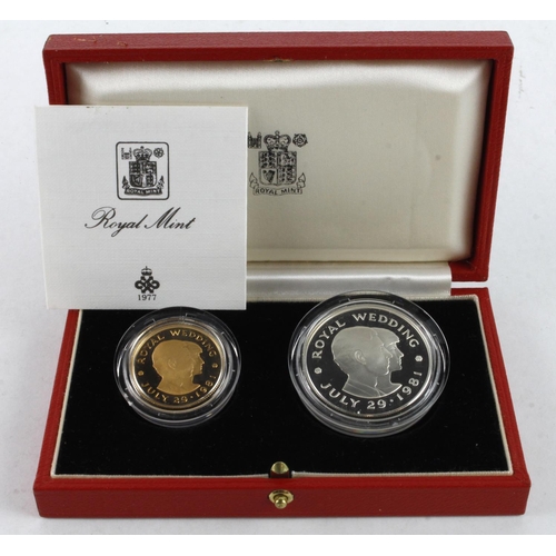 730 - Jersey Two-coin set 1981. Two Pounds gold & silver issues. aFDC boxed as issued