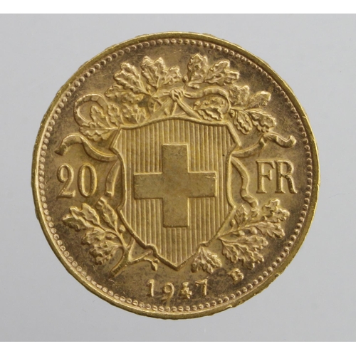 772 - Switzerland 20F 1947 aUnc