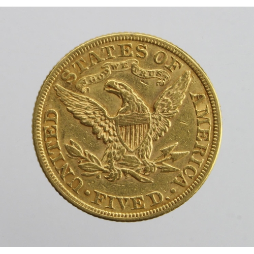 792 - USA Five Dollars 1893 GVF. Ex Lockdales A152 Lot 1863