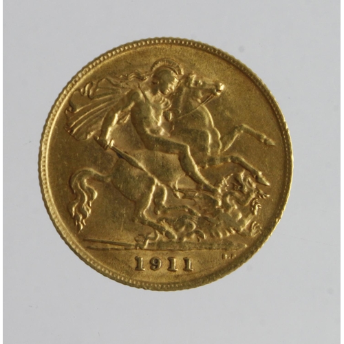 83 - Half Sovereign 1911 GVF (David Fayers Collection)